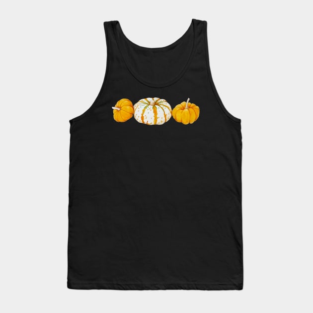 Pumpkin Trio Tank Top by CoffeeberryArt